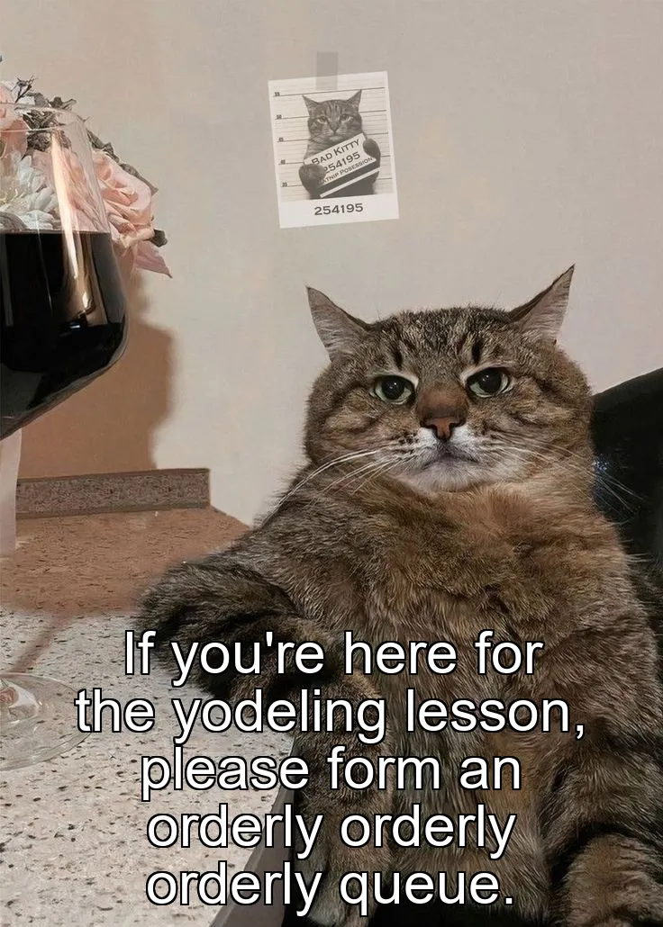 If you're here for the yodeling lesson, please form an orderly orderly orderly queue.