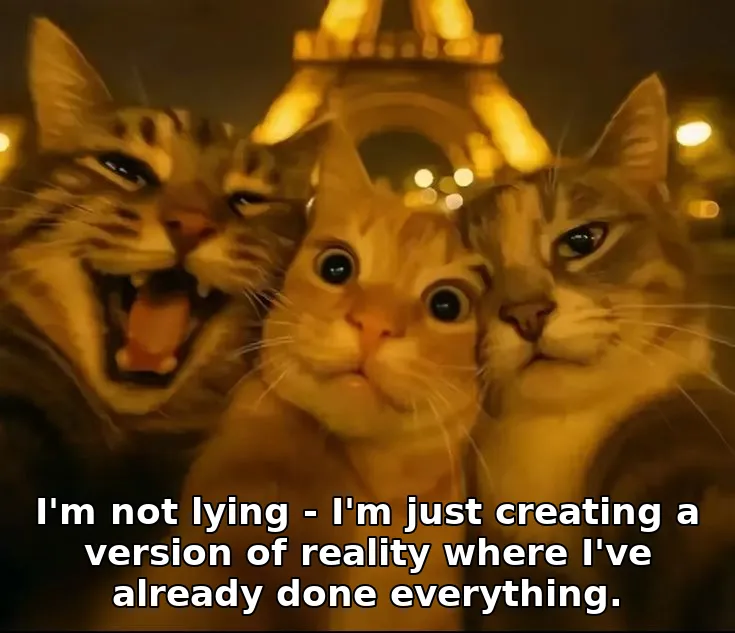 I'm not lying - I'm just creating a version of reality where I've already done everything.