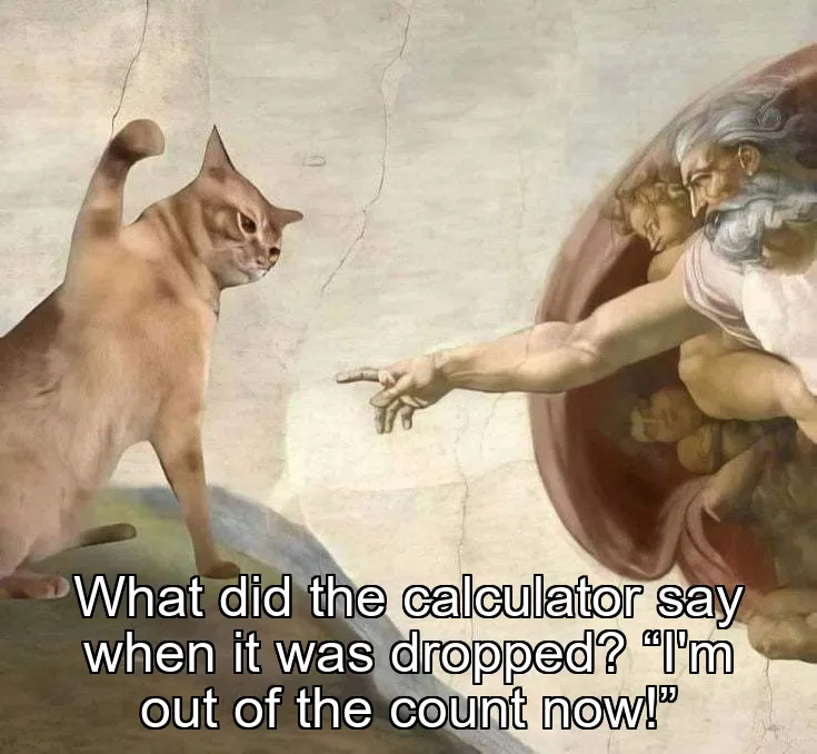 What did the calculator say when it was dropped? “I'm out of the count now!”