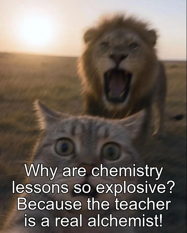 Why are chemistry lessons so explosive? Because the teacher is a real alchemist!