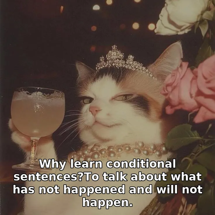 Why learn conditional sentences?To talk about what has not happened and will not happen.