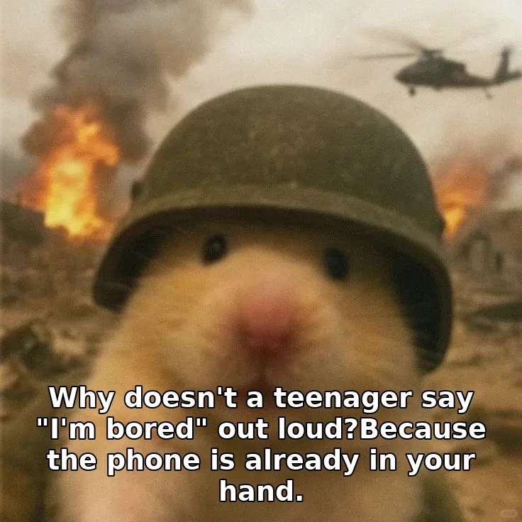 Why doesn't a teenager say "I'm bored" out loud?Because the phone is already in your hand.