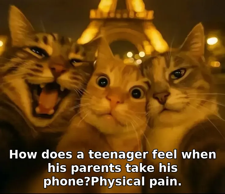 How does a teenager feel when his parents take his phone?Physical pain.