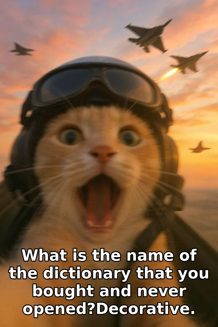 What is the name of the dictionary that you bought and never opened?Decorative.