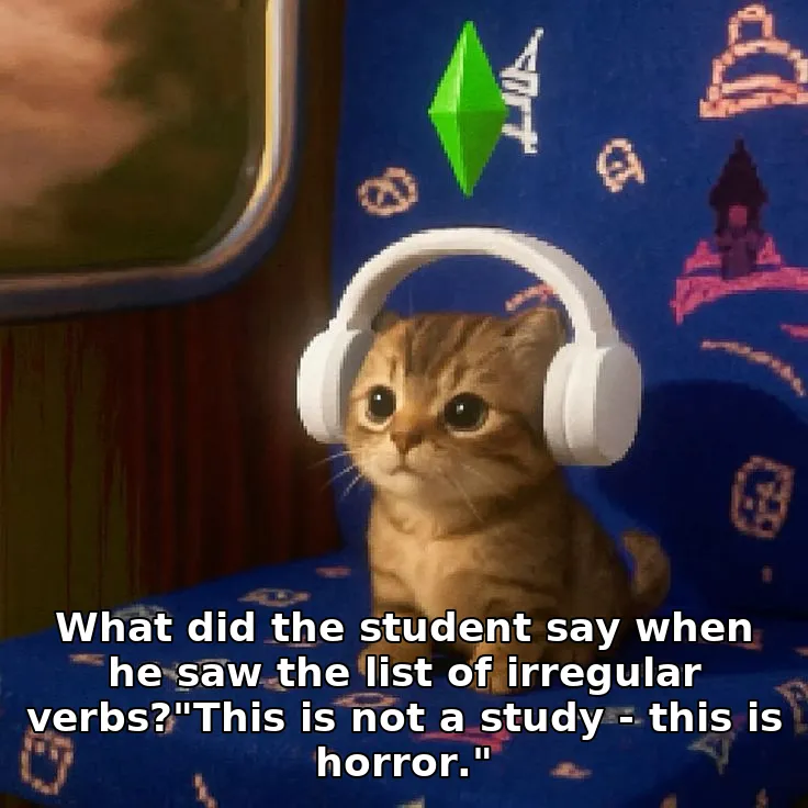 What did the student say when he saw the list of irregular verbs?"This is not a study - this is horror."