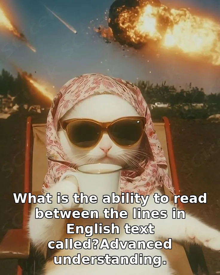 What is the ability to read between the lines in English text called?Advanced understanding.