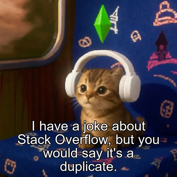 I have a joke about Stack Overflow, but you would say it's a duplicate.