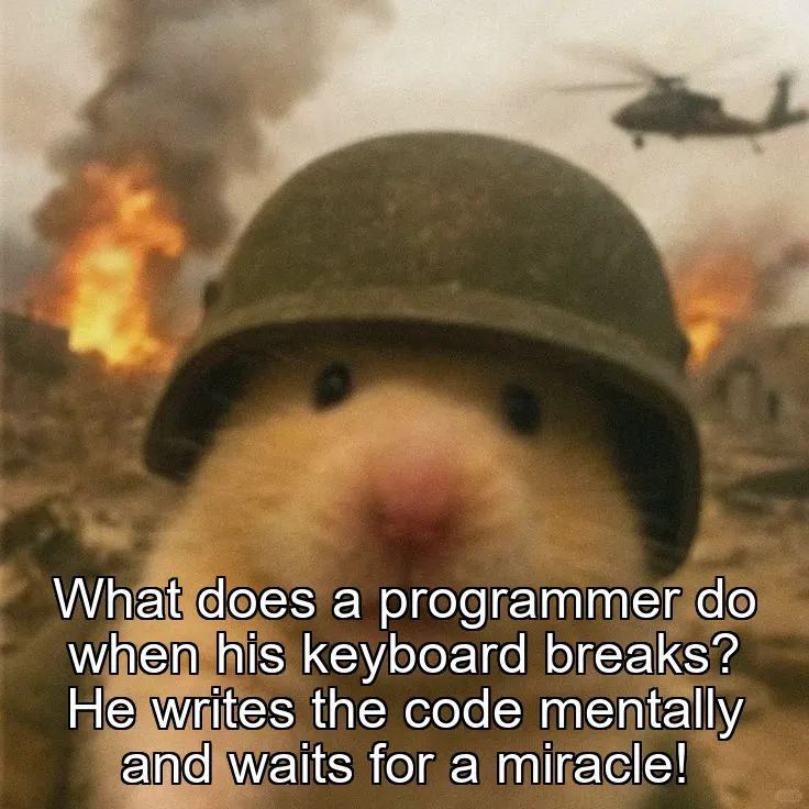 What does a programmer do when his keyboard breaks? He writes the code mentally and waits for a miracle!