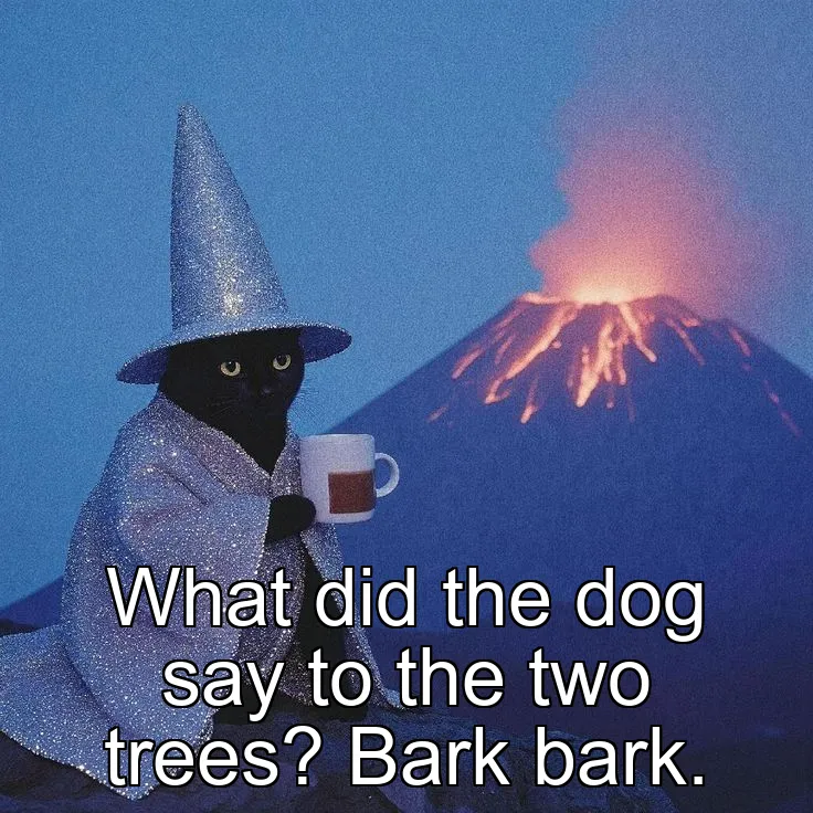 What did the dog say to the two trees? Bark bark.