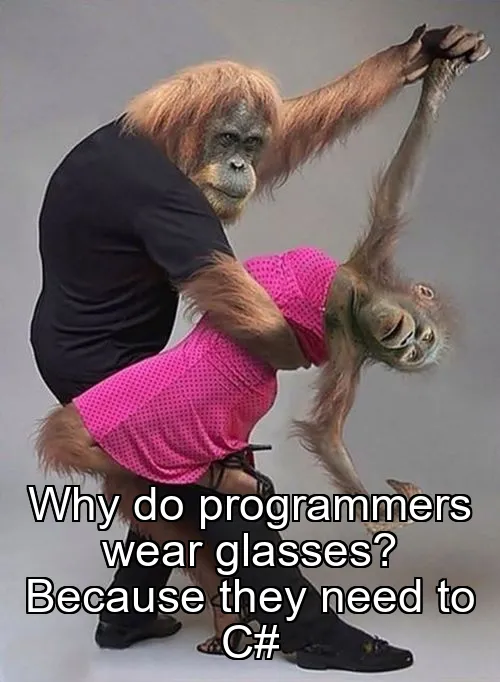 Why do programmers wear glasses? Because they need to C#