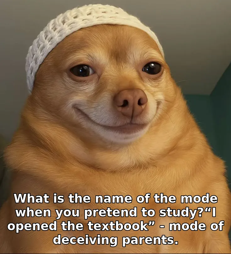 What is the name of the mode when you pretend to study?“I opened the textbook” - mode of deceiving parents.