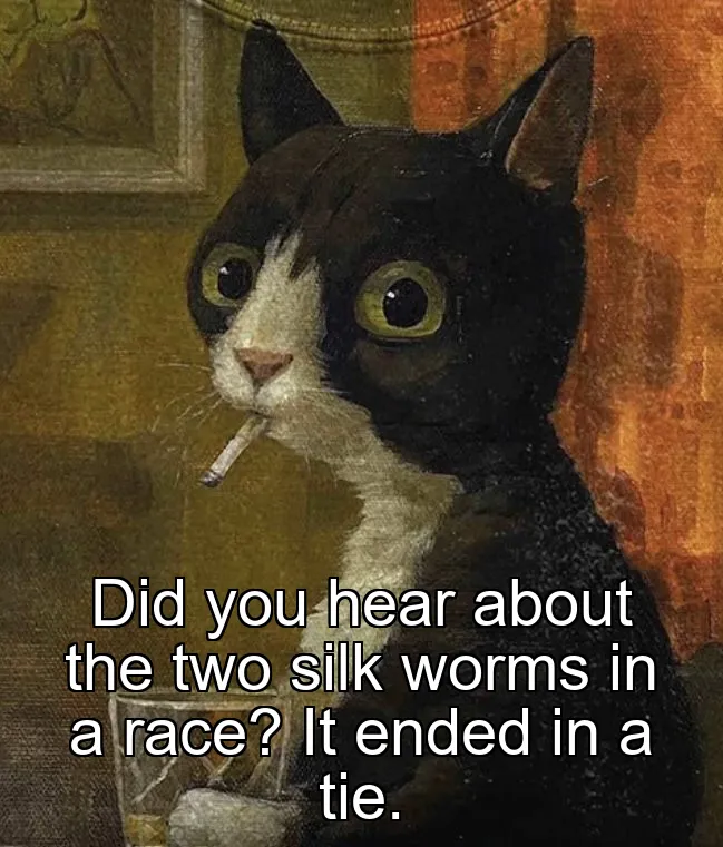 Did you hear about the two silk worms in a race? It ended in a tie.