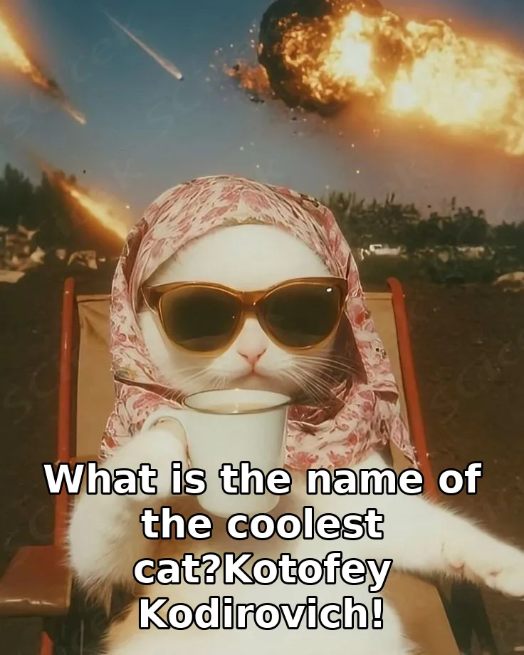 What is the name of the coolest cat?Kotofey Kodirovich!