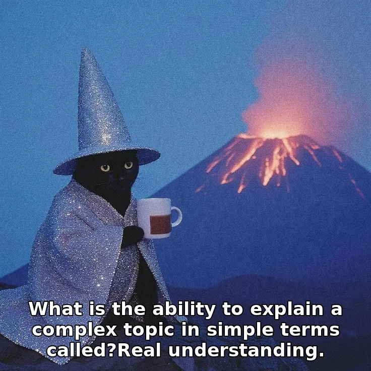 What is the ability to explain a complex topic in simple terms called?Real understanding.
