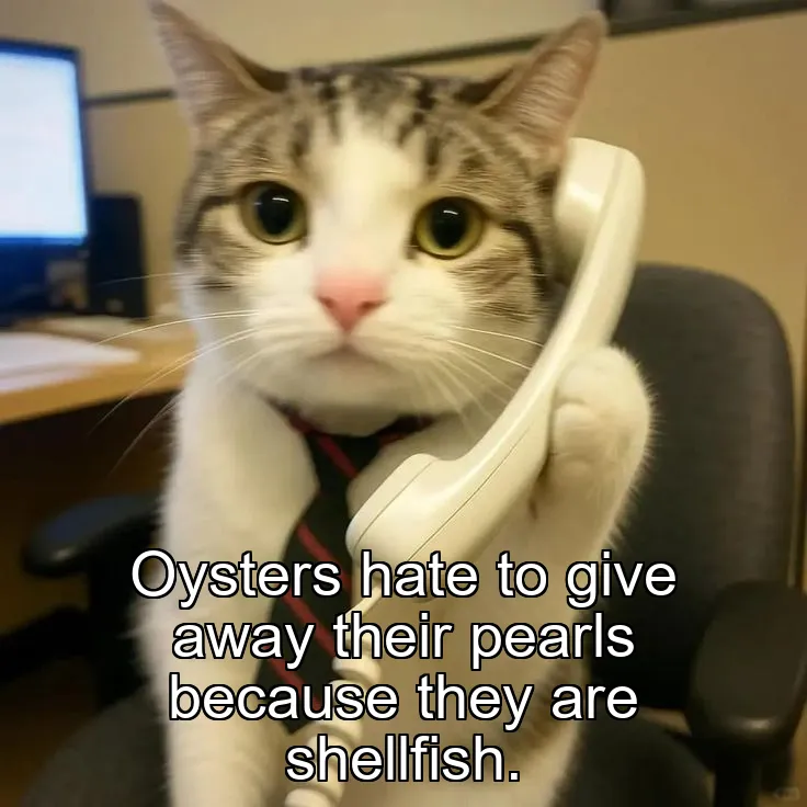 Oysters hate to give away their pearls because they are shellfish.