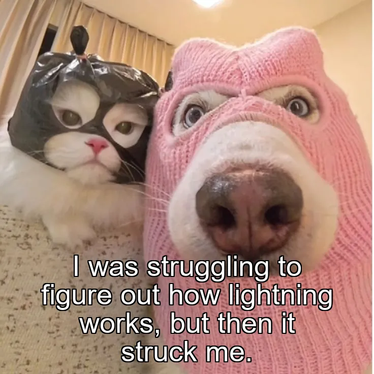 I was struggling to figure out how lightning works, but then it struck me.