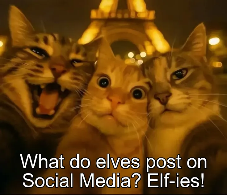 What do elves post on Social Media? Elf-ies!