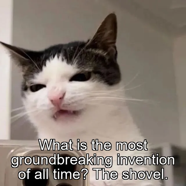 What is the most groundbreaking invention of all time? The shovel.