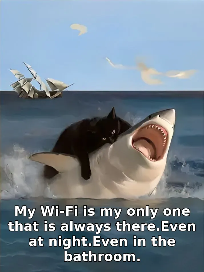 My Wi-Fi is my only one that is always there.Even at night.Even in the bathroom.