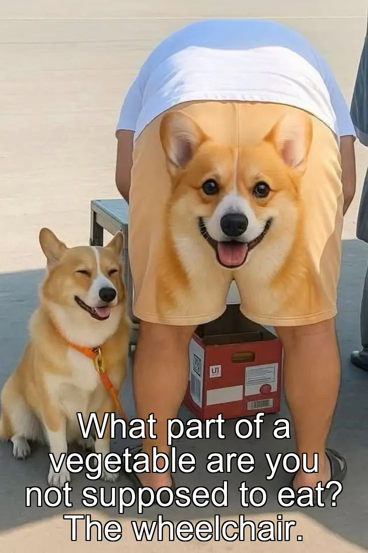 What part of a vegetable are you not supposed to eat? The wheelchair.