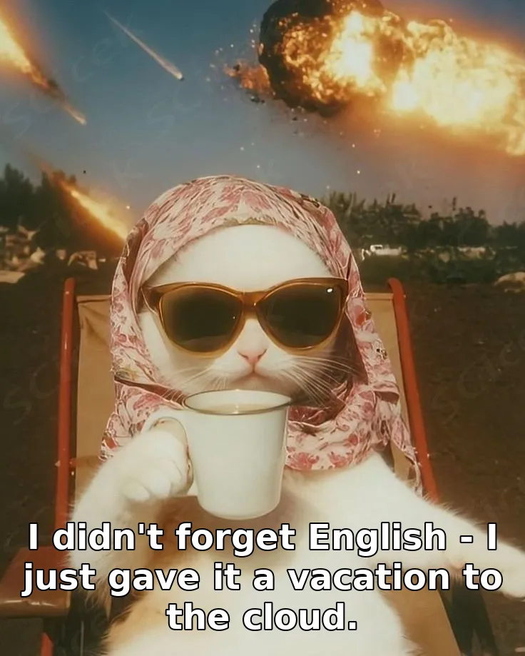 I didn't forget English - I just gave it a vacation to the cloud.