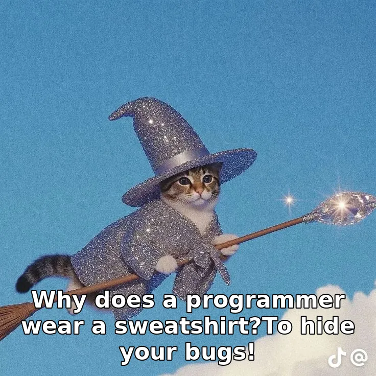 Why does a programmer wear a sweatshirt?To hide your bugs!