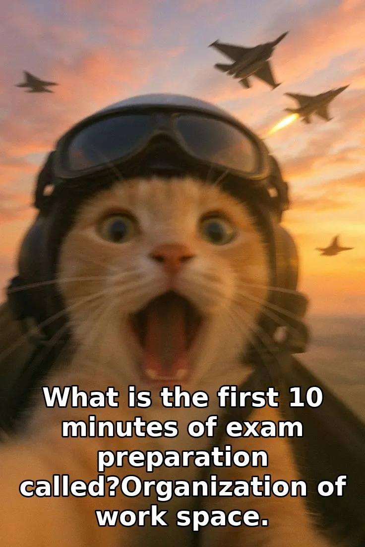 What is the first 10 minutes of exam preparation called?Organization of work space.