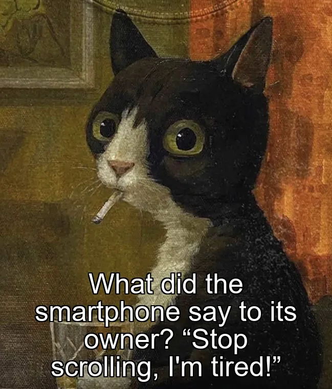What did the smartphone say to its owner? “Stop scrolling, I'm tired!”