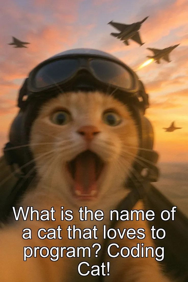What is the name of a cat that loves to program? Coding Cat!