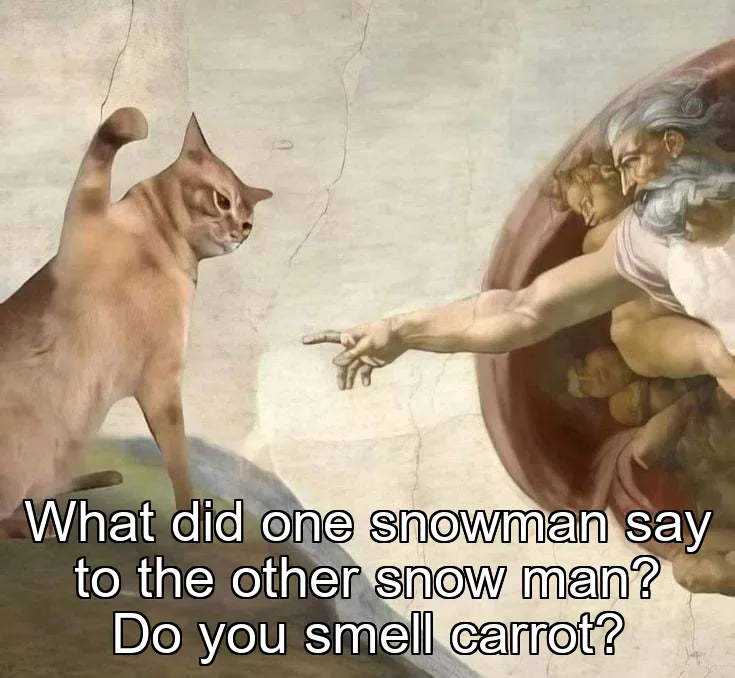 What did one snowman say to the other snow man? Do you smell carrot?