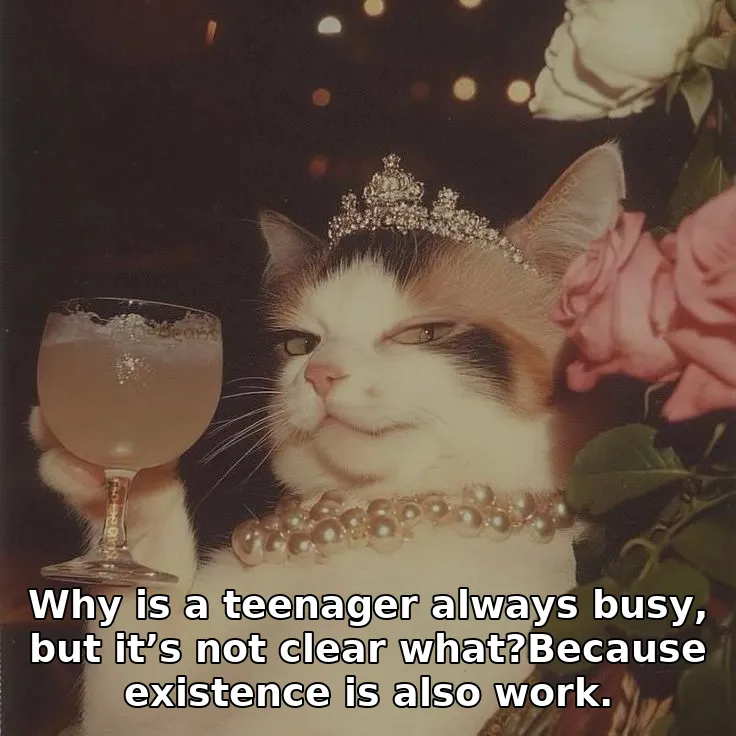 Why is a teenager always busy, but it’s not clear what?Because existence is also work.