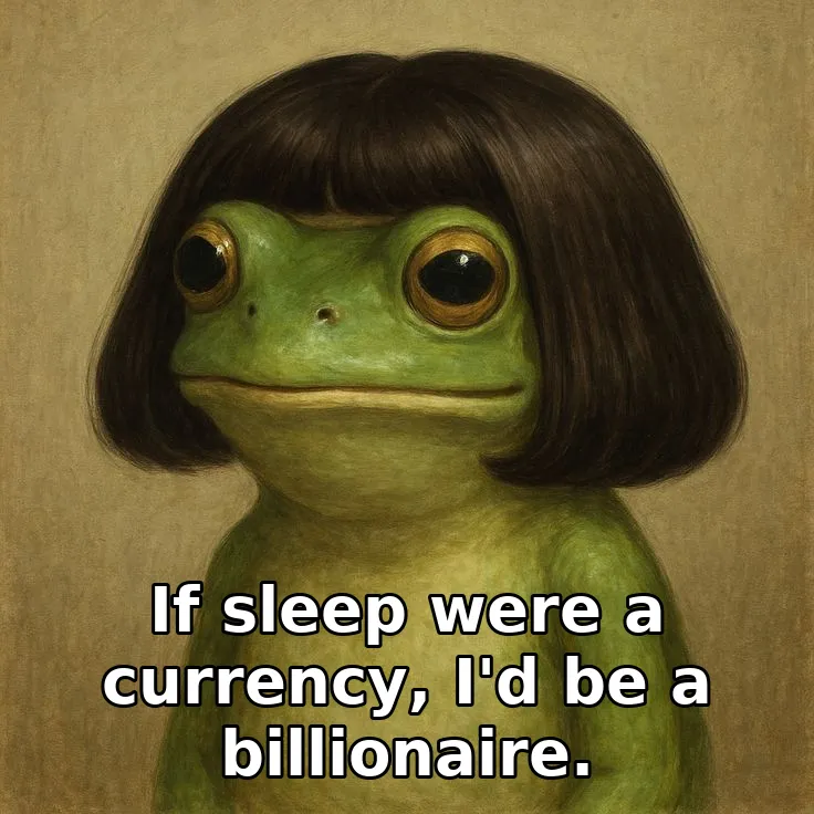 If sleep were a currency, I'd be a billionaire.