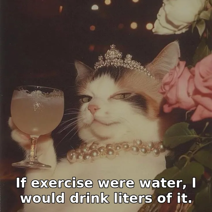 If exercise were water, I would drink liters of it.