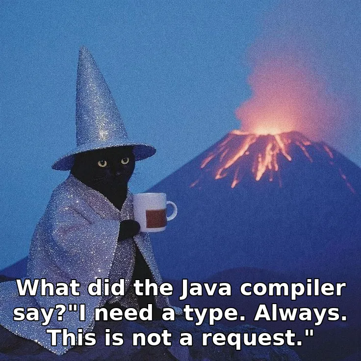 What did the Java compiler say?"I need a type. Always. This is not a request."