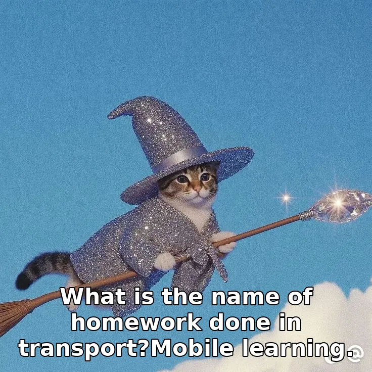 What is the name of homework done in transport?Mobile learning.