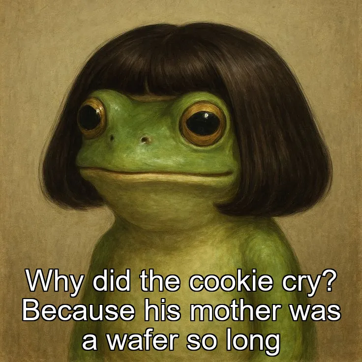 Why did the cookie cry? Because his mother was a wafer so long