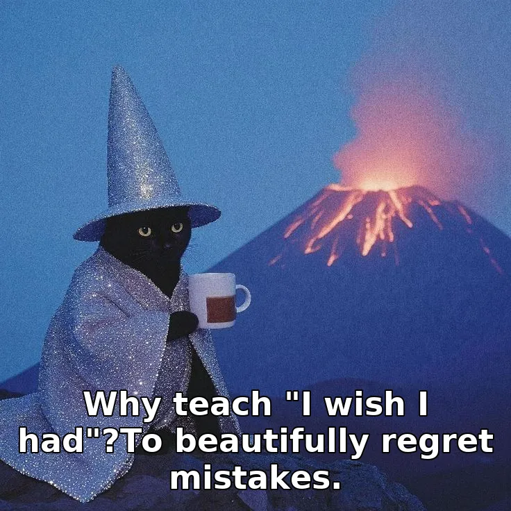Why teach "I wish I had"?To beautifully regret mistakes.