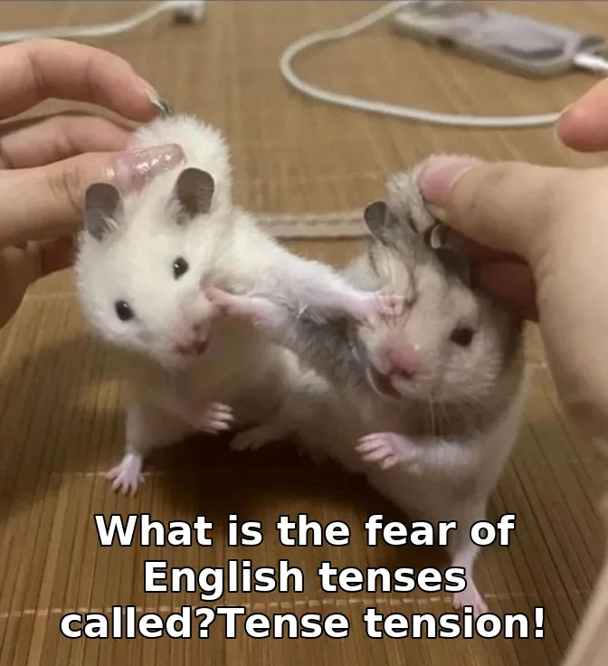 What is the fear of English tenses called?Tense tension!