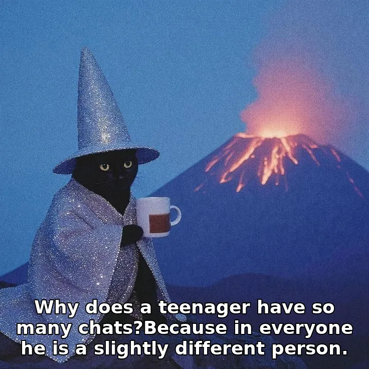 Why does a teenager have so many chats?Because in everyone he is a slightly different person.