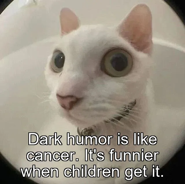 Dark humor is like cancer. It's funnier when children get it.
