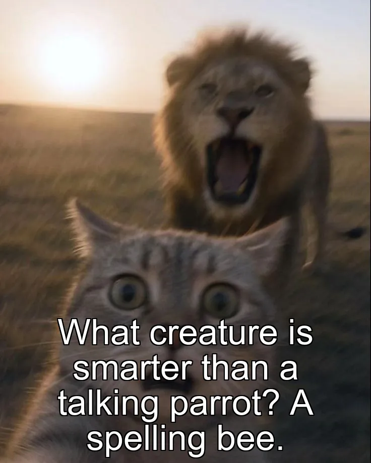 What creature is smarter than a talking parrot? A spelling bee.