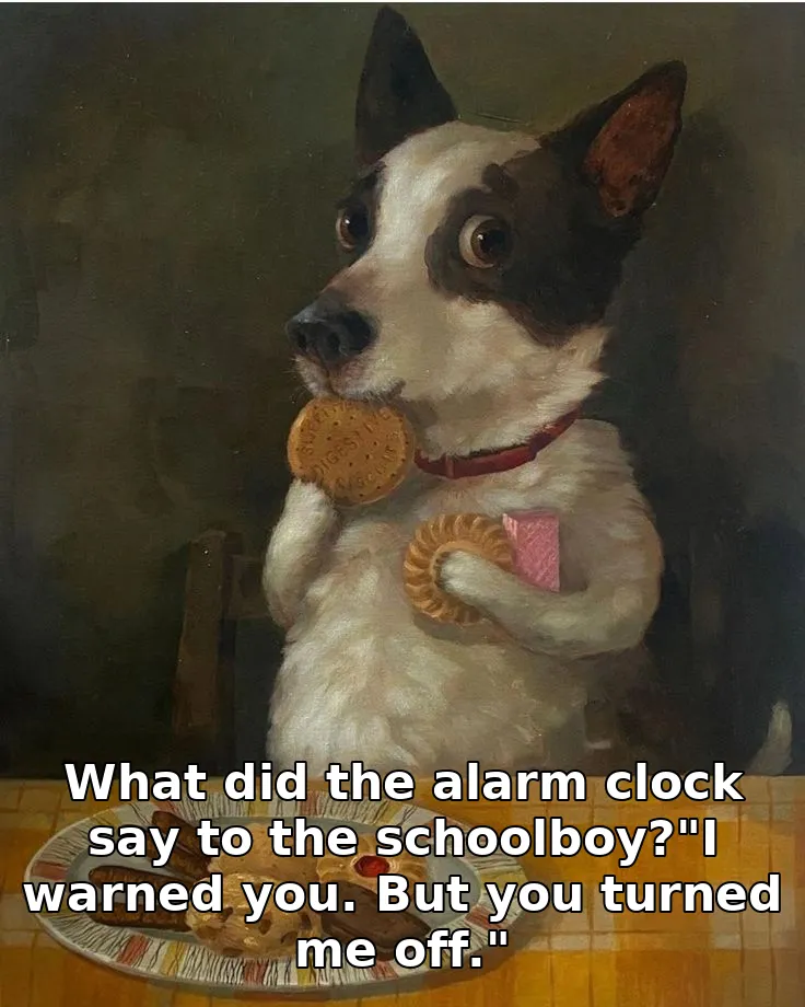 What did the alarm clock say to the schoolboy?"I warned you. But you turned me off."