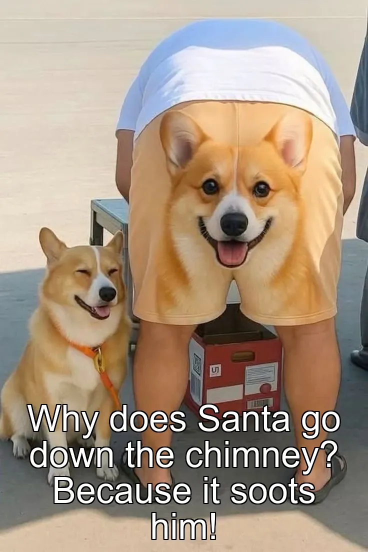 Why does Santa go down the chimney? Because it soots him!
