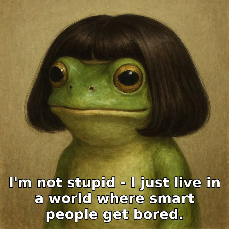 I'm not stupid - I just live in a world where smart people get bored.