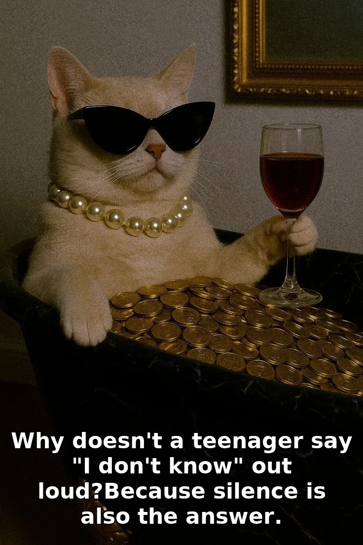 Why doesn't a teenager say "I don't know" out loud?Because silence is also the answer.