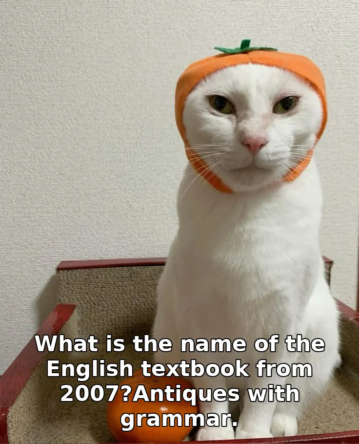 What is the name of the English textbook from 2007?Antiques with grammar.