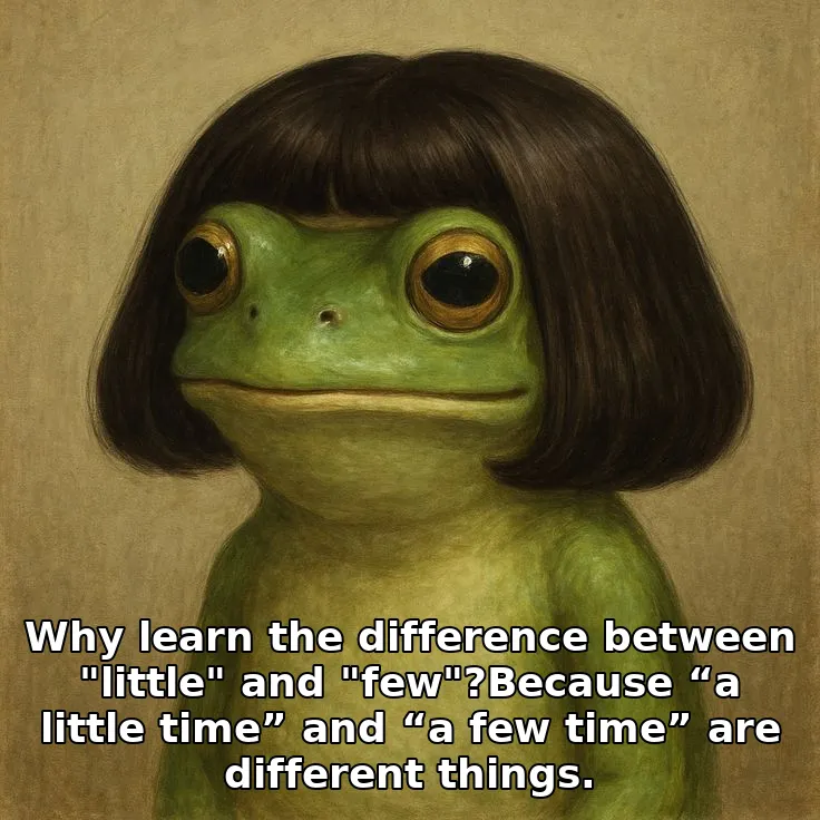 Why learn the difference between "little" and "few"?Because “a little time” and “a few time” are different things.