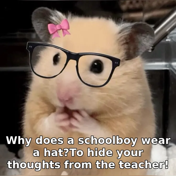 Why does a schoolboy wear a hat?To hide your thoughts from the teacher!