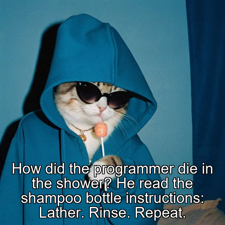 How did the programmer die in the shower? He read the shampoo bottle instructions: Lather. Rinse. Repeat.