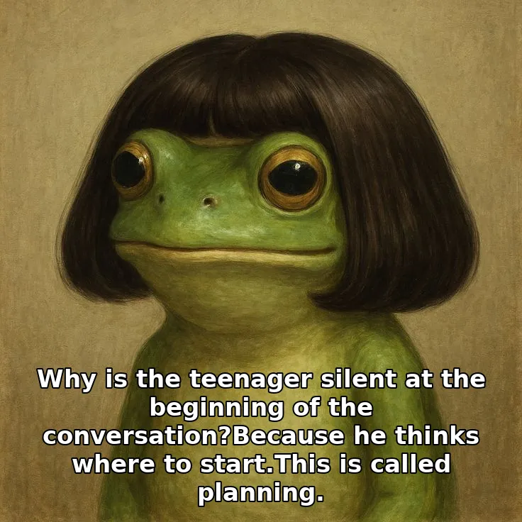 Why is the teenager silent at the beginning of the conversation?Because he thinks where to start.This is called planning.